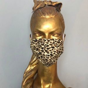 Leopard print face mask